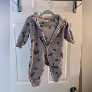 Carters Christmas /Winter zippered sweat jumper